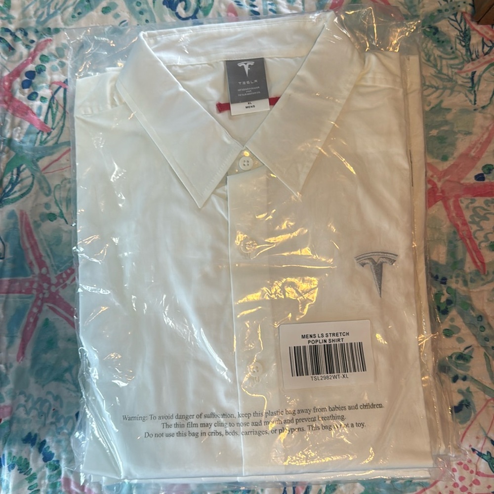 Men’s Button Down Tesla Long Sleeve Shirt